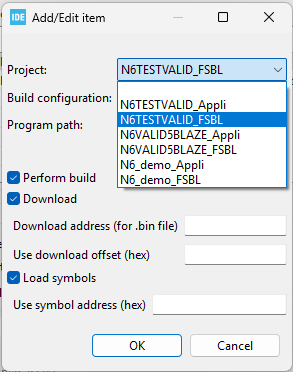N6 Validation firmware build configuration
