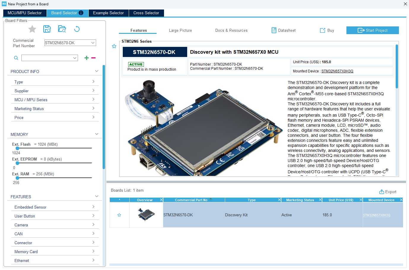 cubemx-create-project-board-selector