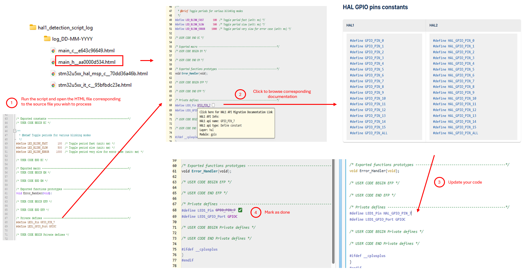 Screenshot of the per-file report used to review detected APIs in ``main.h``. :width: 100% :align: center