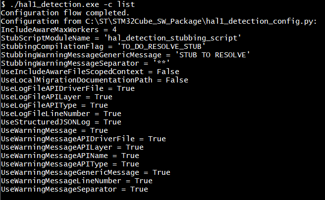 Screenshot of the current script configuration displayed after a reset. :width: 700px