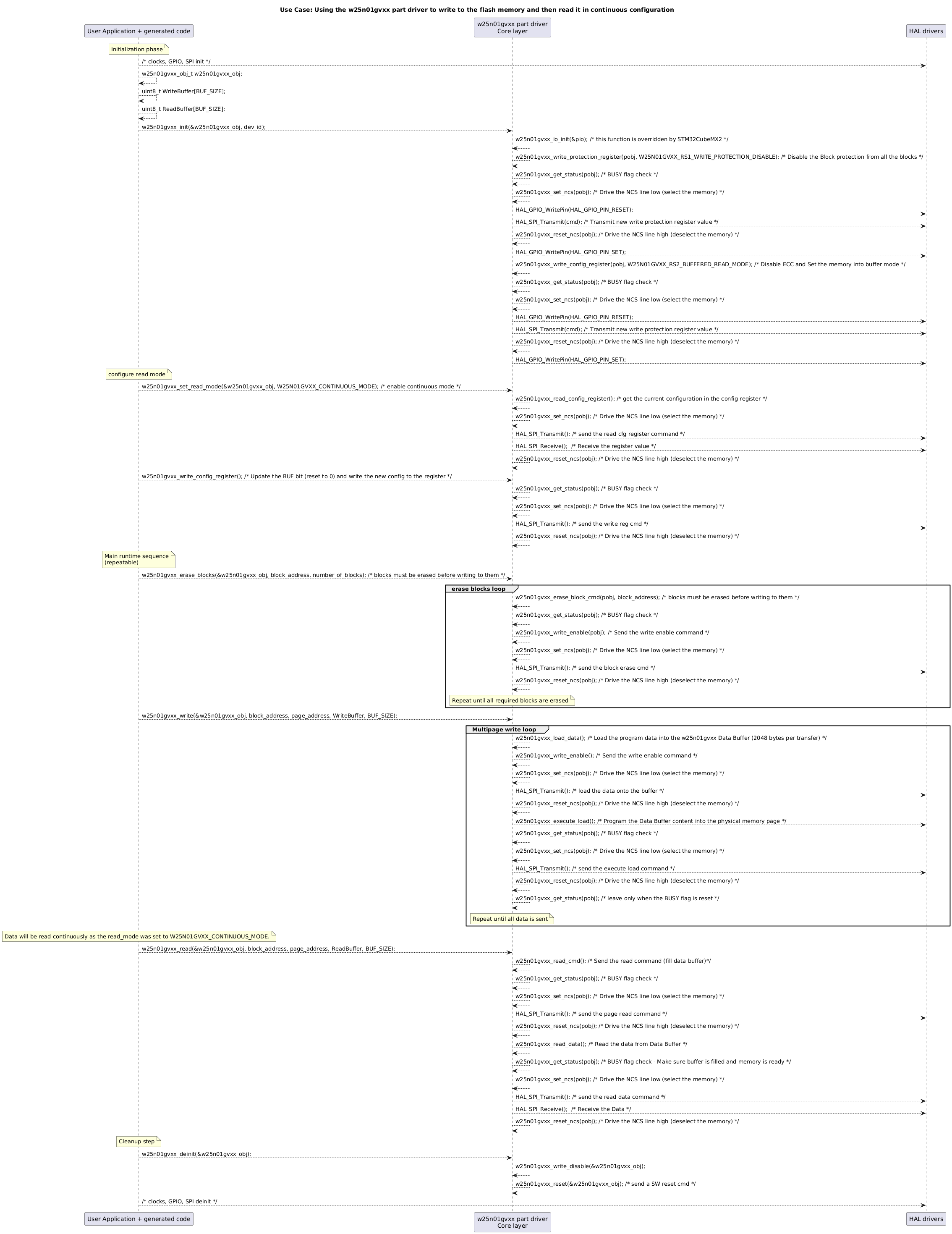 continuous mode configuration use case for this driver